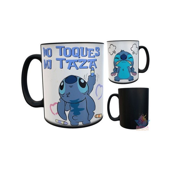 Taza cerámica personalizada Stitch no toque mi taza