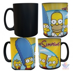 Taza Mágica Los Simpson Bart Lisa Marge Homero Maggie Ceram