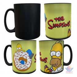 Taza Mágica Simpson Homero Donuts Donas Logo Cerámica