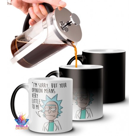 Taza Mágica Rick And Morty De Cerámica Termosensible