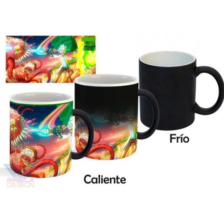 Taza Mágica Rick Y Morty Cerámica Termosensible