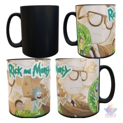 Taza Mágica Rick Y Morty Fuck You Viajando Cerámica