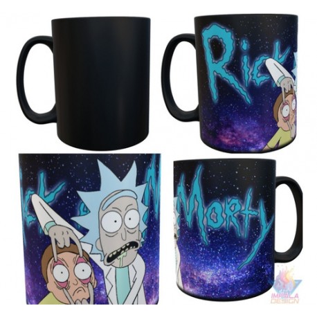 Taza Mágica Rick Y Morty Ojos Universo Cerámica