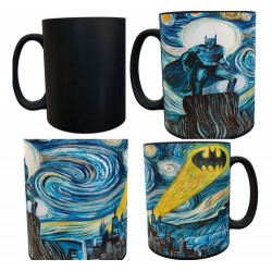 Taza Mágica Batman Noche Estrellada Van Gogh Cuadro