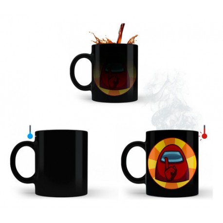 Taza Mágica Among Us Juego Videojuego Termosensible Logo