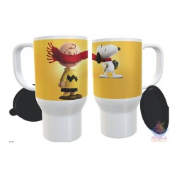 Jarro Térmico Snoopy Charlie Brown Bufanda Carlitos Plástico
