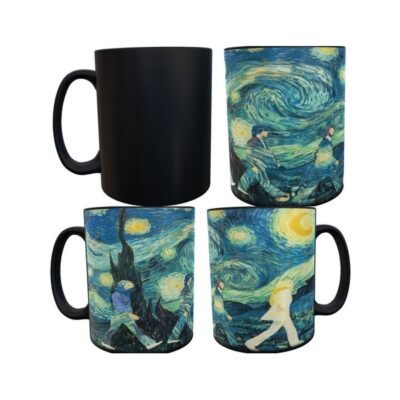 Taza Mágica The Beatles Noche Estrellada Van Gogh Cuadro