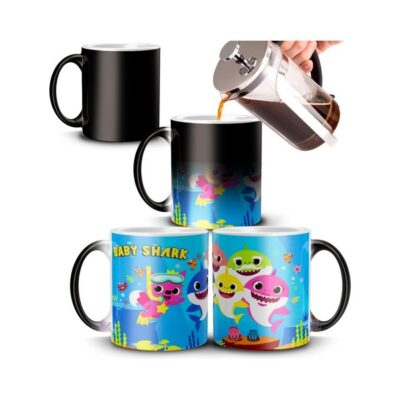 Taza Mágica De Cerámica Baby Shark Tiburón