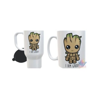 Combo Kit Set Taza Y Jarro Baby Groot I Am Groot Térmico