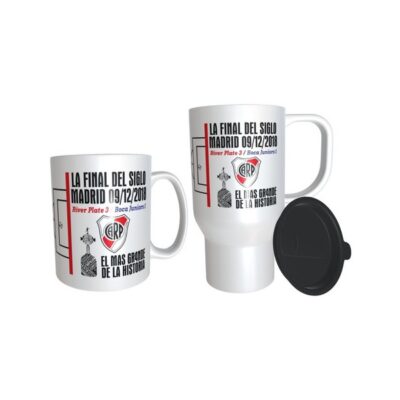 Combo Set Taza Y Jarro River Plate Gol Pity Martinez A Boca