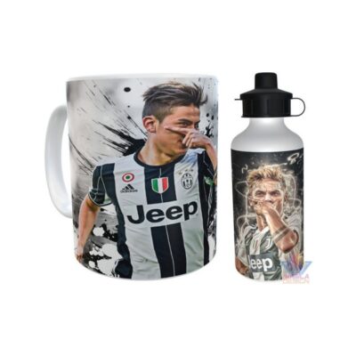 Taza Y Botella Alum Paulo Dybala Futbol Juventus Mod02 Combo