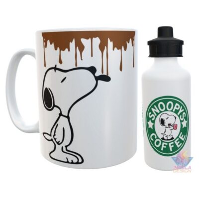 Taza Y Botella Alum Snoopy Café Lengua Starbucks Combo Kit
