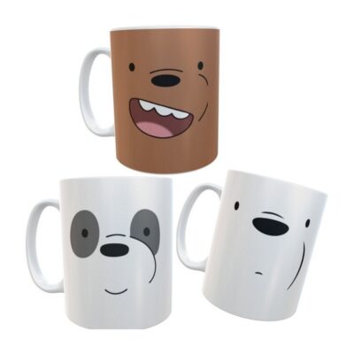 Combo 3 Tazas de Cerámica Osos Escandalosos Caras Combo Set Calidad