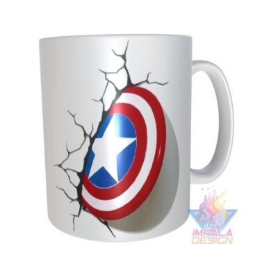 Taza Plástica Capitán América Escudo Vengador Irrompible