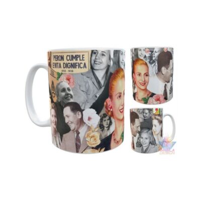 Taza Plástica Evita Fotos Eva Duarte Perón Irrompible