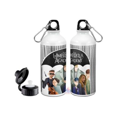 Botella Umbrella Academy Five Cinco Deportiva Alumin 2 Tapas Mod02