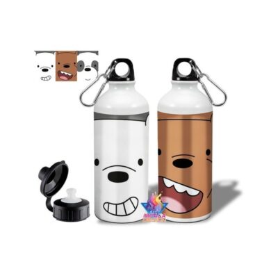 Osos Escandalosos Botella Deportiva 3 Caras Doble Tapa