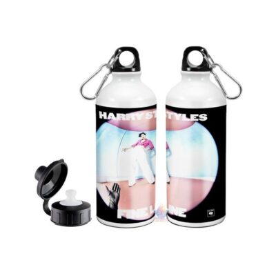 Botella Harry Styles Doble Tapa Deportiva Aluminio Mod 02