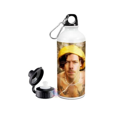 Botella Harry Styles Doble Tapa Deportiva Aluminio Mod 03