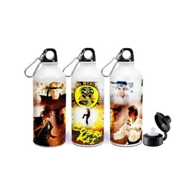 Botella Deportiva Cobra Kai Serie Karate Aluminio 2 Tapas