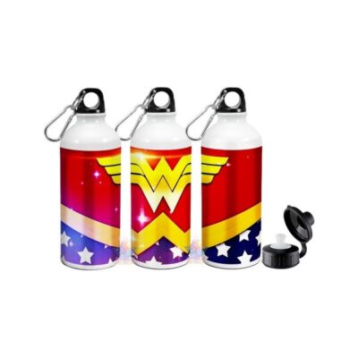Botella Wonder Woman Mujer Maravilla Deportiva Aluminio