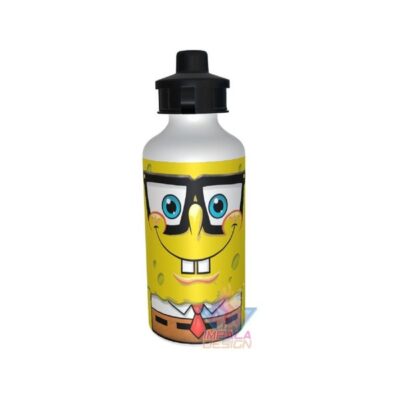 Botella Deportiva Bob Esponja Cara Corbata Lentes 2 Tapas A