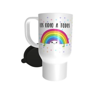 Jarro Plástico Térmico Arco Iris Los Odio A Todos En Serio