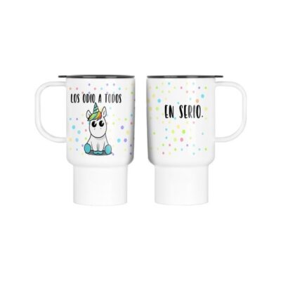 Jarro Térmico Los Odio A Todos Unicornio