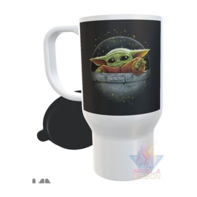 Jarro Térmico Plástico Baby Yoda Star Wars Mandalorian Mod 05