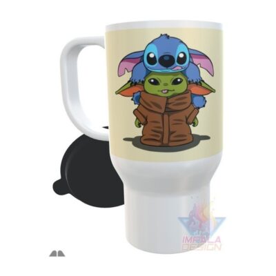 Jarro Térmico Plástico Baby Yoda Star Wars Mandalorian Mod 10