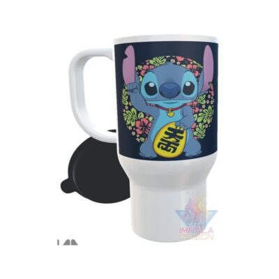 Jarro Térmico Plástico Stitch Disney Love Lilo Con Tapa M01