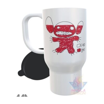 Jarro Térmico Plástico Stitch Disney Love Lilo Con Tapa M02