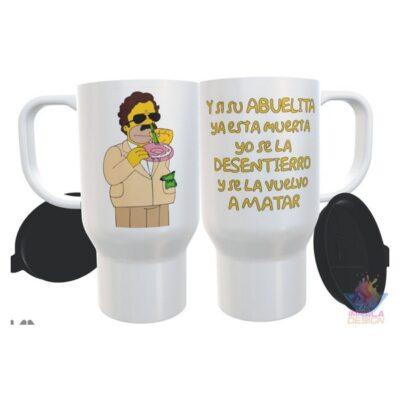 Jarro Térmico Simpson Pablo Escobar Homero Abuelita Plástico
