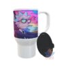 Jarro Térmico Rick Y Morty Traje Negro Plástico Con Tapa