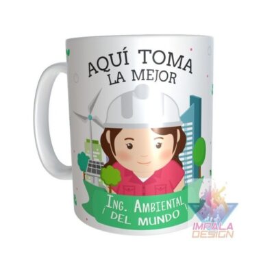 Taza Ingeniera Ambiental Cerámica Profesiones Abogada Regalo
