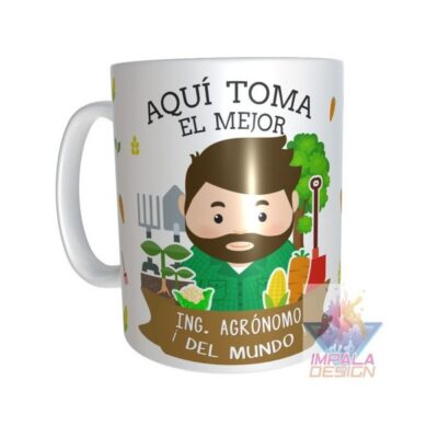 Taza Ingeniero Agrónomo Cerámica Profesiones Maestra Doctor