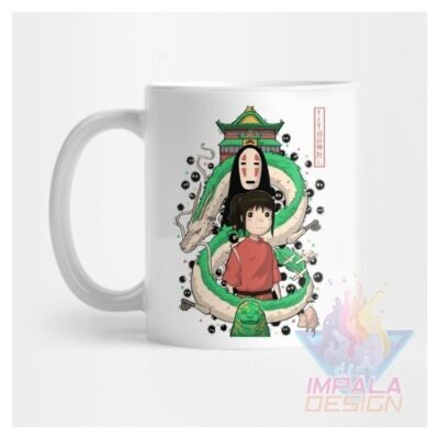 Taza El Viaje De Chihiro Anime Haku Kaonashi Cerámica Mod1