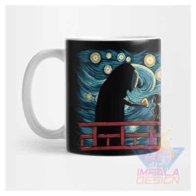 Taza El Viaje De Chihiro Anime Haku Kaonashi Cerámica Mod3