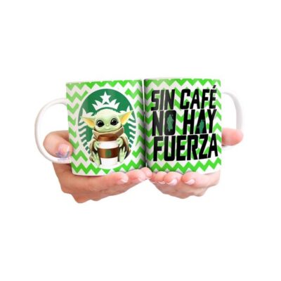 Taza De Cerámica Starbucks Baby Yoda Desayuno Café Star Wars