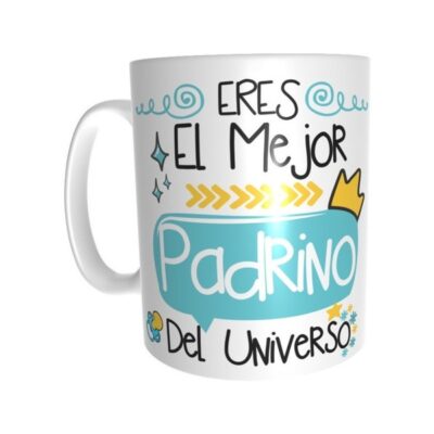 Taza Cerámica Importada Padrino Regalo El Mejor Del Universo