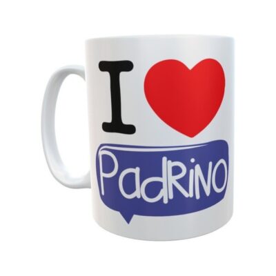 Taza Cerámica Importada Padrino Regalo De Ahijado I Love