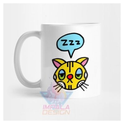 Taza Gato Cat Gatito Gatitos Durmiendo Burbuja Cerámica