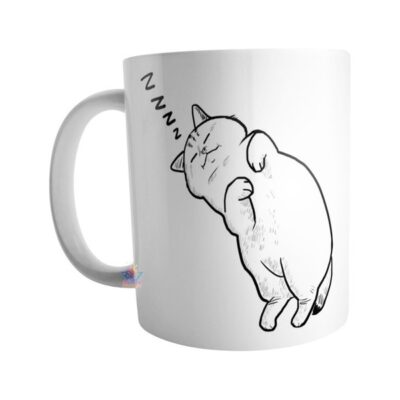 Taza Gato Cat Gatito Gatitos Durmiendo Cerámica