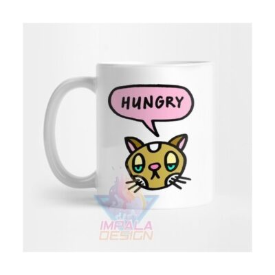 Taza Gato Cat Gatito Gatitos Hungry Hambre Cerámica