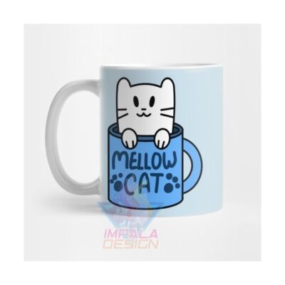 Taza Gato Cat Gatito Mellow Meloso Cerámica