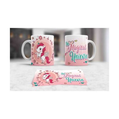 Taza Cerámica Unicornio Arco Iris Regalo Mod01 Premium