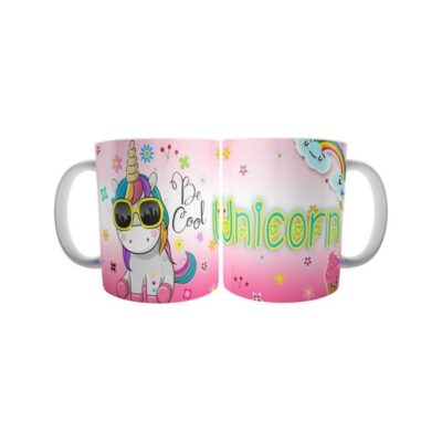 Taza Cerámica Unicornio Arco Iris Regalo Mod03 Premium