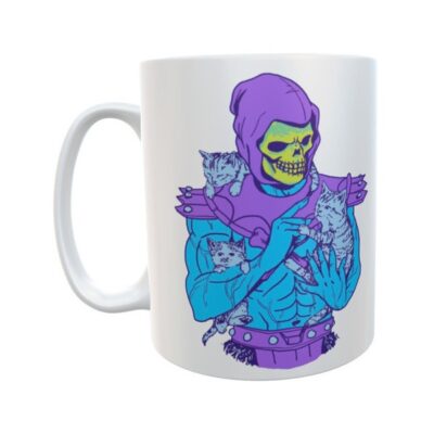 Taza Skeletor Gatos Me Va Para El Orto Cerámica He-man Frase