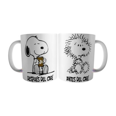 Taza Cerámica Snoopy Café Frases Perro Beagle