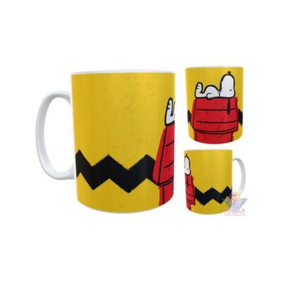 Taza Snoopy Casa Acostado Perro Beagle Cerámica